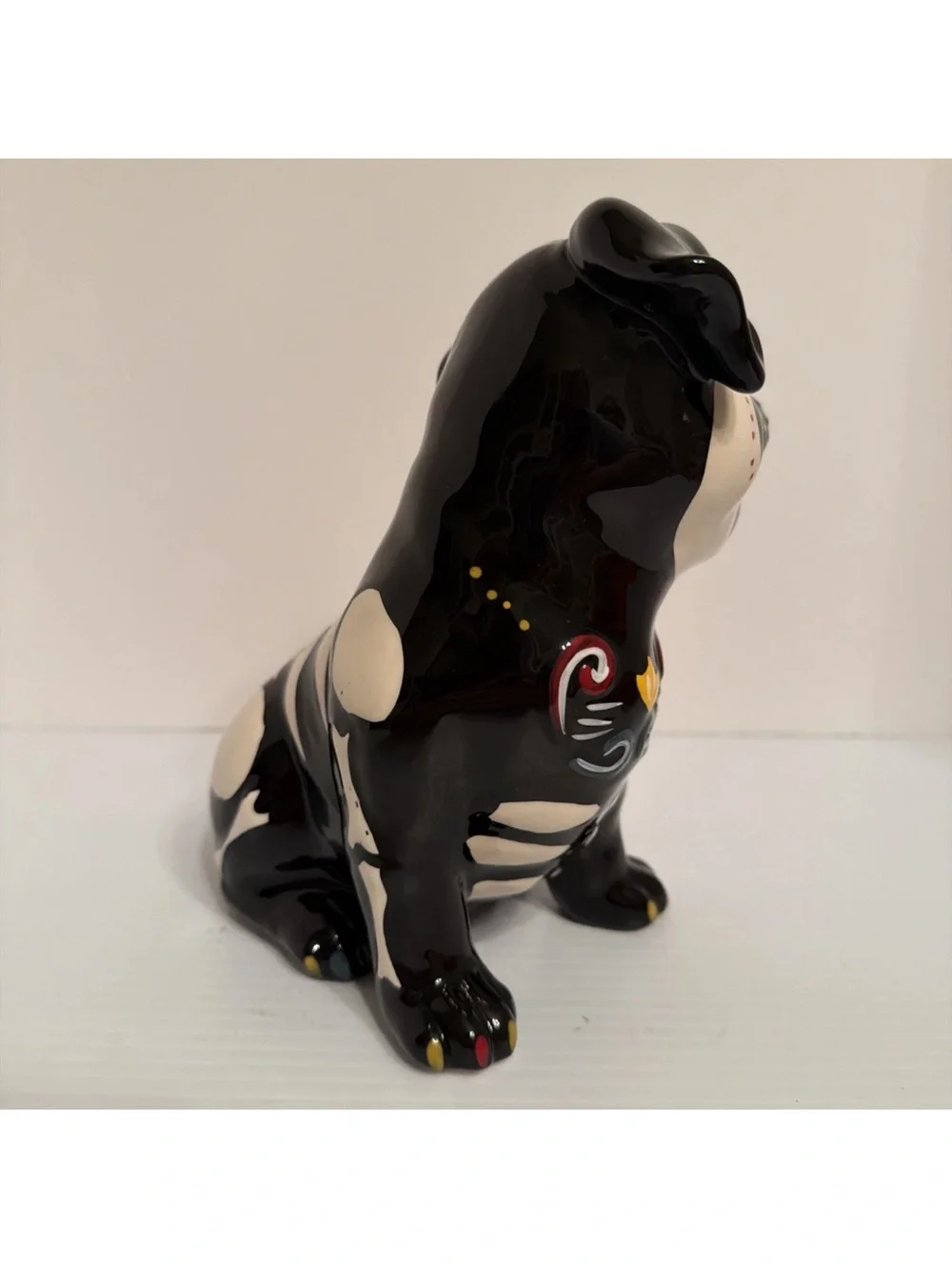 Blue Sky Clayworks Sugar Skull Pug Dog Figure Skeleton Halloween Day of the Dead